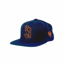 Load image into Gallery viewer, GunMetal Black SB Orange Snapback - Caps Sporting Hats