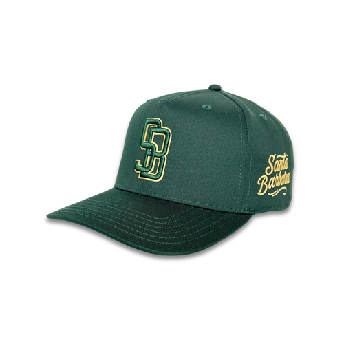 Los Arcos Santa Barbara Snapback Drk Green Gold - Caps Sporting Hats