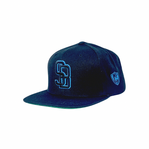 GunMetal Black SB Sky Blue Snapback