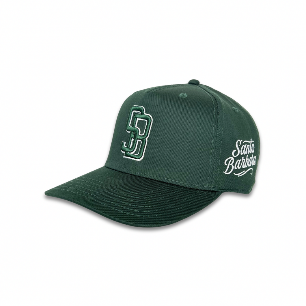 Los Arcos Santa Barbara Snapback Dark Grn Wht - Caps Sporting Hats