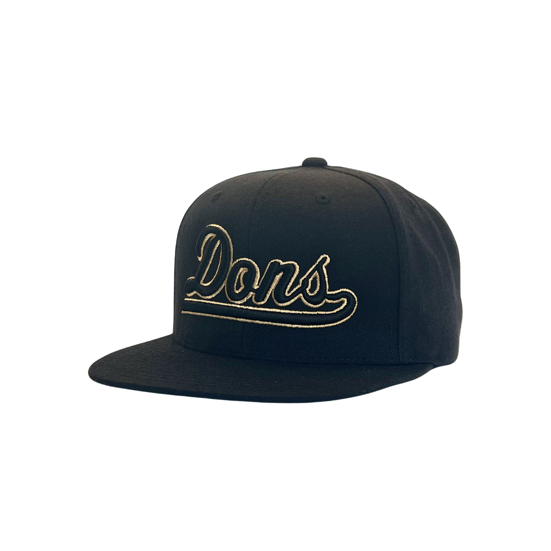 Dons Script BLK GLD snapback Caps Sporting Hats