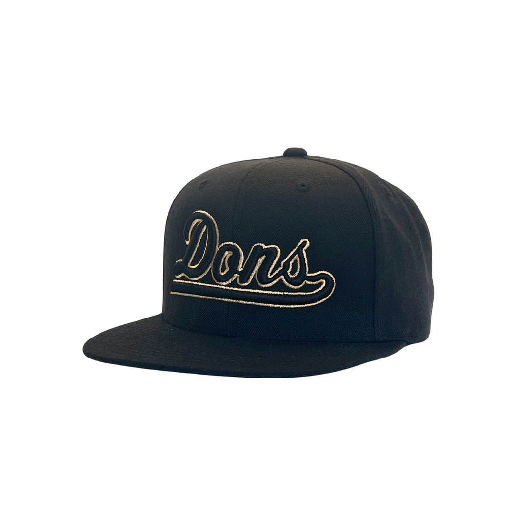 Dons Script BLK/GLD snapback