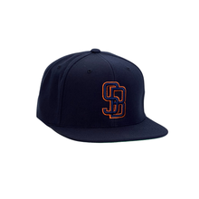Load image into Gallery viewer, GunMetal Black SB Orange outline Snapback