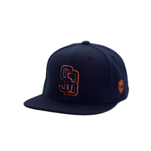 Load image into Gallery viewer, GunMetal Black SB Orange outline Snapback
