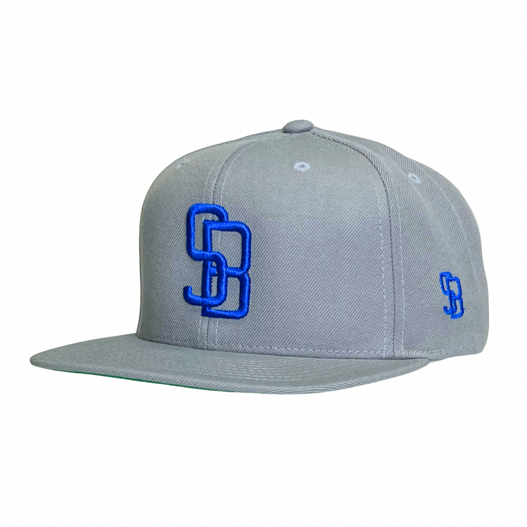 Battleship Grey Royal Blue SB Snapback - Caps Sporting Hats