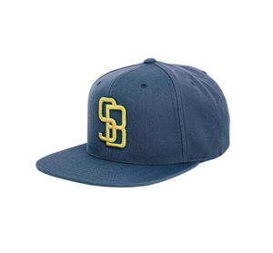 Olive & Gold Grey Snapback - Caps Sporting Hats