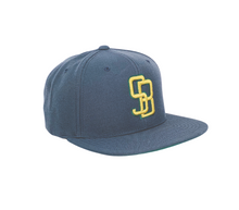 Load image into Gallery viewer, Olive &amp; Gold Grey Snapback - Caps Sporting Hats