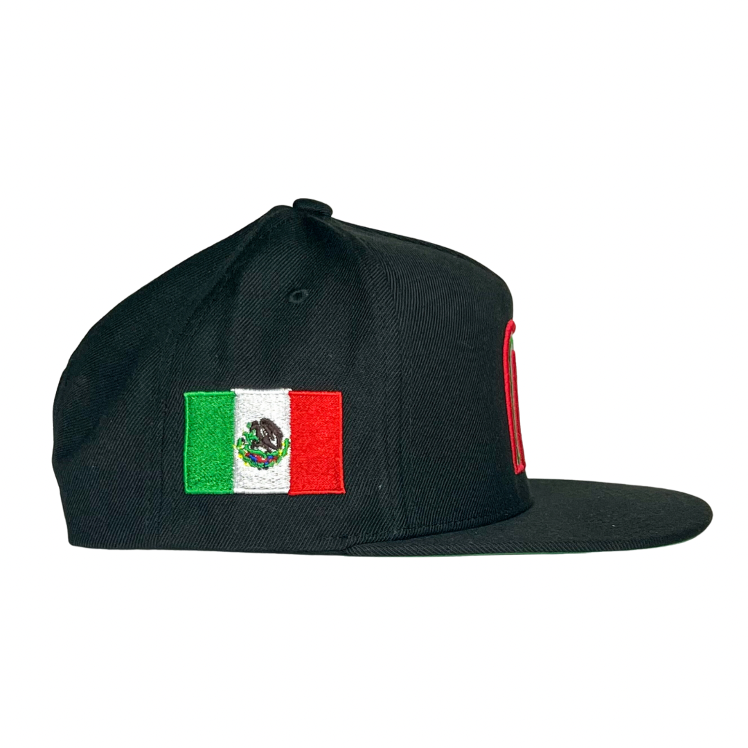 Men's Cap Mexico World Baseball Classic Black Red Snapback