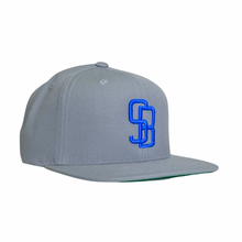 Load image into Gallery viewer, Battleship Grey Royal Blue SB Snapback - Caps Sporting Hats